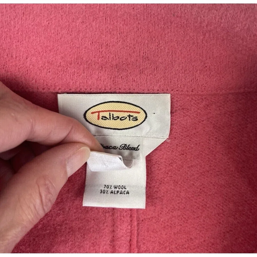 Vintage Talbots Wool Alpaca Knit Blazer M L Preppy Academia Old Money Heritage